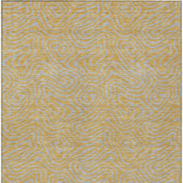 Homeroots 3' Beige And Brown Abstract Washable Area Rug For Indoor And Outdoor Spaces - Durable & Stylish 8' X 10' Polyester 599805