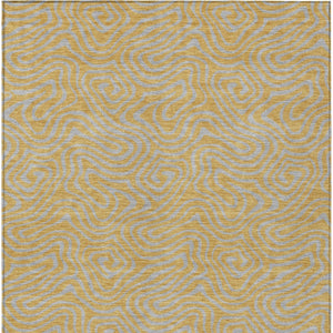 Homeroots 3' Beige And Brown Abstract Washable Area Rug For Indoor And Outdoor Spaces - Durable & Stylish 9' X 12' Polyester 599806