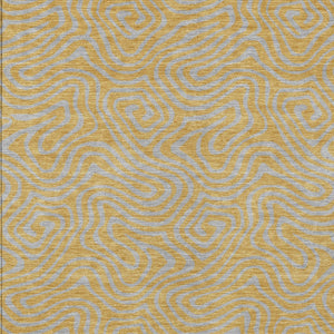Homeroots 3' Beige And Brown Abstract Washable Area Rug For Indoor And Outdoor Spaces - Durable & Stylish 9' X 12' Polyester 599806