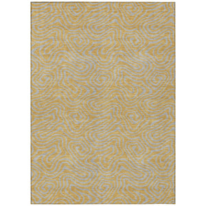 Homeroots 3' Beige And Brown Abstract Washable Area Rug For Indoor And Outdoor Spaces - Durable & Stylish 10' X 14' Polyester 599807