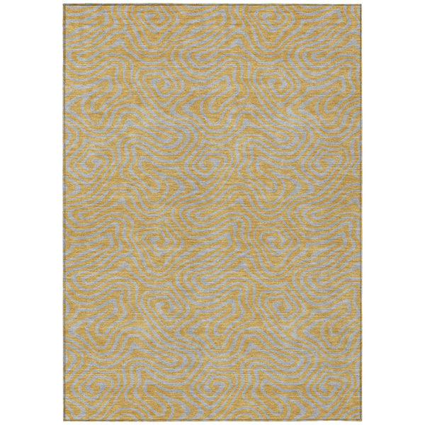 Homeroots 3' Beige And Brown Abstract Washable Area Rug For Indoor And Outdoor Spaces - Durable & Stylish 10' X 14' Polyester 599807