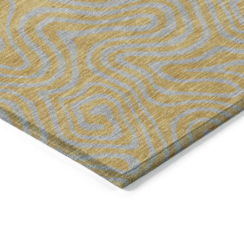 Homeroots 3' Beige And Brown Abstract Washable Area Rug For Indoor And Outdoor Spaces - Durable & Stylish 10' X 14' Polyester 599807