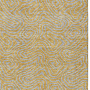 Homeroots 3' Beige And Brown Abstract Washable Area Rug For Indoor And Outdoor Spaces - Durable & Stylish 10' X 14' Polyester 599807