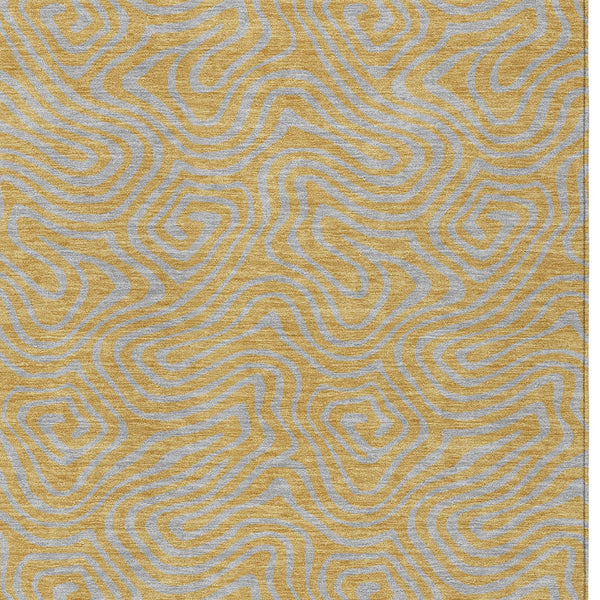 Homeroots 3' Beige And Brown Abstract Washable Area Rug For Indoor And Outdoor Spaces - Durable & Stylish 10' X 14' Polyester 599807