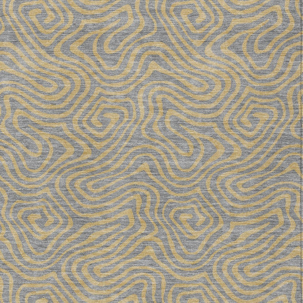 Homeroots 3' Beige And Brown Abstract Washable Area Rug For Indoor And Outdoor Spaces - Durable & Stylish 5' X 8' Polyester 599809