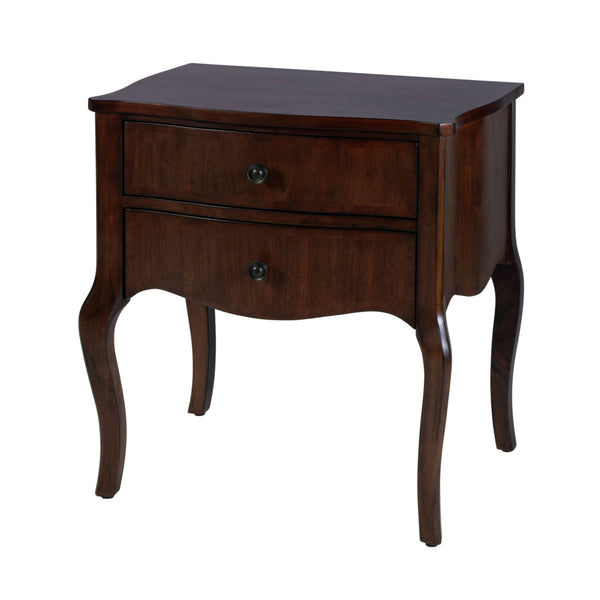 Butler Specialty Butler Beasley 25" Traditional Nightstand in Olive Ash Finish with Cabriole Legs, Soft-Close Drawers 5998101