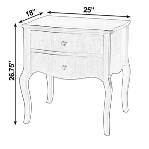 Butler Specialty Butler Beasley 25" Traditional Nightstand in Olive Ash Finish with Cabriole Legs, Soft-Close Drawers 5998101