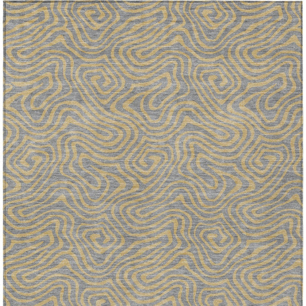 Homeroots 3' Beige And Brown Abstract Washable Area Rug For Indoor And Outdoor Spaces - Durable & Stylish 8' X 10' Polyester 599811