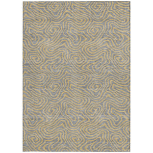 Homeroots 3' Beige And Brown Abstract Washable Area Rug For Indoor And Outdoor Spaces - Durable & Stylish 9' X 12' Polyester 599812