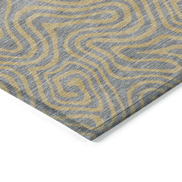 Homeroots 3' Beige And Brown Abstract Washable Area Rug For Indoor And Outdoor Spaces - Durable & Stylish 9' X 12' Polyester 599812