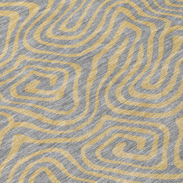 Homeroots 3' Beige And Brown Abstract Washable Area Rug For Indoor And Outdoor Spaces - Durable & Stylish 10' X 14' Polyester 599813