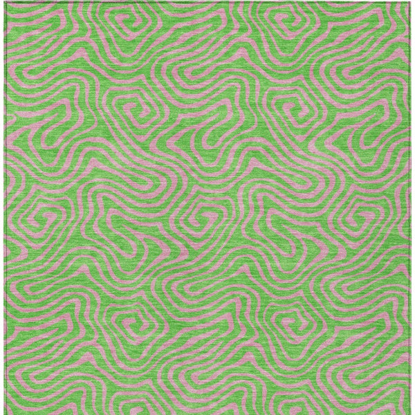 Homeroots 3' Beige And Brown Abstract Washable Area Rug For Indoor And Outdoor Spaces - Durable & Stylish 5' X 8' Polyester 599815