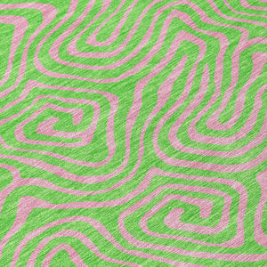 Homeroots 3' Beige And Brown Abstract Washable Area Rug For Indoor And Outdoor Spaces - Durable & Stylish 8' Round Polyester 599816