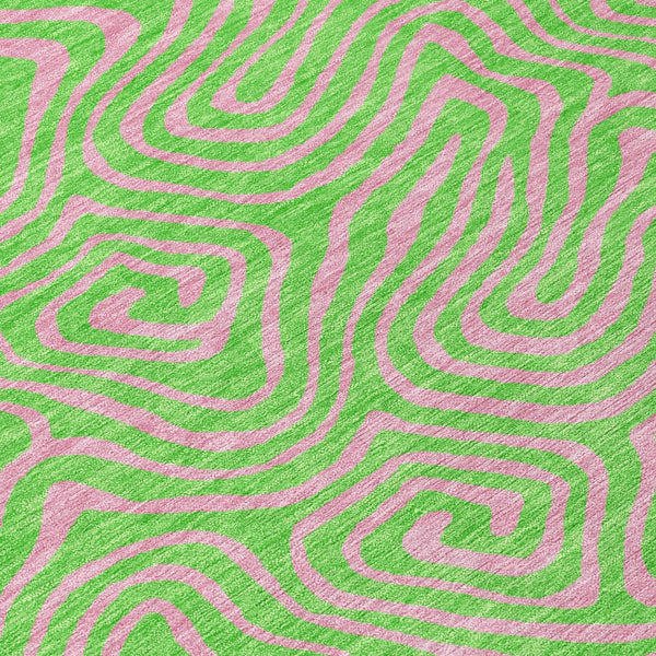 Homeroots 3' Beige And Brown Abstract Washable Area Rug For Indoor And Outdoor Spaces - Durable & Stylish 8' Round Polyester 599816