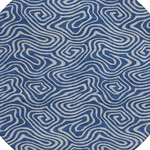 Homeroots 3' Beige And Brown Abstract Washable Area Rug For Indoor And Outdoor Spaces - Durable & Stylish 8' Round Polyester 599822