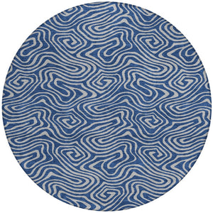 Homeroots 3' Beige And Brown Abstract Washable Area Rug For Indoor And Outdoor Spaces - Durable & Stylish 8' Round Polyester 599822