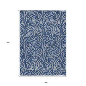 Homeroots 3' Beige And Brown Abstract Washable Area Rug For Indoor And Outdoor Spaces - Durable & Stylish 9' X 12' Polyester 599824