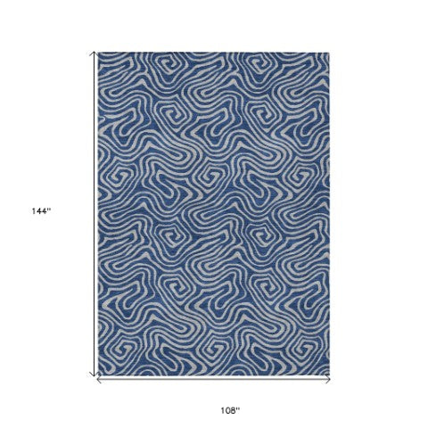 Homeroots 3' Beige And Brown Abstract Washable Area Rug For Indoor And Outdoor Spaces - Durable & Stylish 9' X 12' Polyester 599824