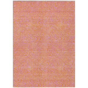 Homeroots 3' Beige And Brown Abstract Washable Area Rug For Indoor And Outdoor Spaces - Durable & Stylish 3' X 5' Polyester 599826