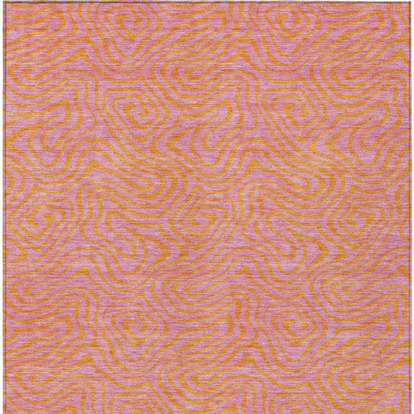 Homeroots 3' Beige And Brown Abstract Washable Area Rug For Indoor And Outdoor Spaces - Durable & Stylish 5' X 8' Polyester 599827