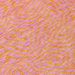 Homeroots 3' Beige And Brown Abstract Washable Area Rug For Indoor And Outdoor Spaces - Durable & Stylish 5' X 8' Polyester 599827