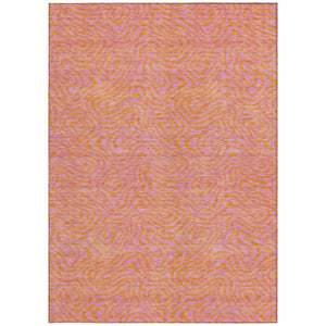 Homeroots 3' Beige And Brown Abstract Washable Area Rug For Indoor And Outdoor Spaces - Durable & Stylish 8' X 10' Polyester 599829