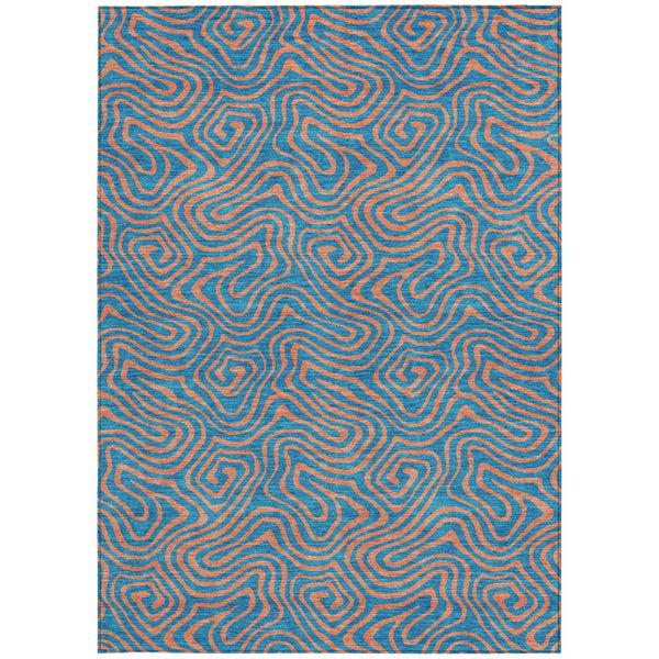 Homeroots 3' Beige And Brown Abstract Washable Area Rug For Indoor And Outdoor Spaces - Durable & Stylish 3' X 5' Polyester 599838