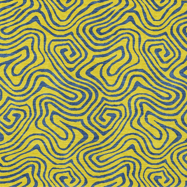 Homeroots 3' Beige And Brown Abstract Washable Area Rug For Indoor And Outdoor Spaces - Durable & Stylish 5' X 8' Polyester 599845