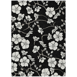 HomeRoots 5' Durable Floral Area Rug – Machine Washable, Stain Resistant, Ideal for Indoor & Outdoor Spaces 5' X 8' 599863