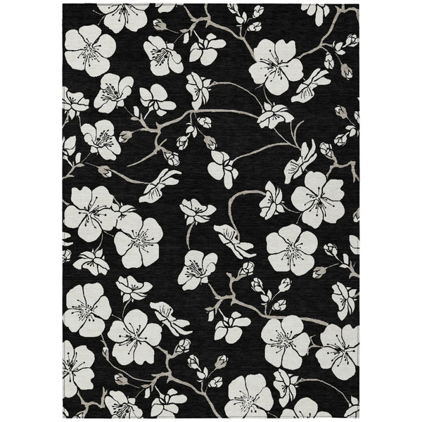 HomeRoots 5' Durable Floral Area Rug – Machine Washable, Stain Resistant, Ideal for Indoor & Outdoor Spaces 8' X 10' 599865