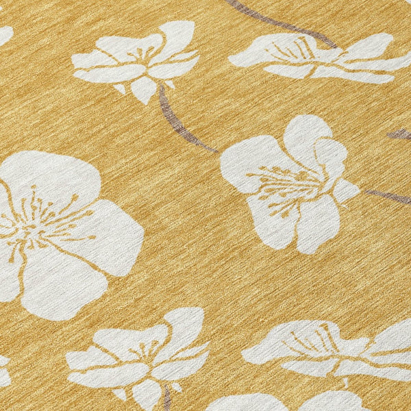 HomeRoots 5' Timeless Floral Washable Area Rug - Stain-Resistant Indoor/Outdoor Decor for Busy Homes 8' Round 599882