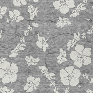 Homeroots 3' Stylish Floral Artichoke Green And Ivory Washable Area Rug For Indoor And Outdoor Spaces 8' X 10' Polyester 599889