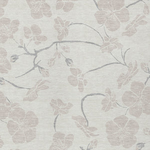 Homeroots 3' Stylish Floral Artichoke Green And Ivory Washable Area Rug For Indoor And Outdoor Spaces 5' X 8' Polyester 599893