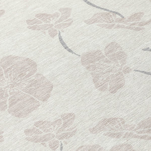 Homeroots 3' Stylish Floral Artichoke Green And Ivory Washable Area Rug For Indoor And Outdoor Spaces 8' Round Polyester 599894