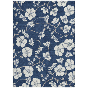 Homeroots 3' Stylish Floral Artichoke Green And Ivory Washable Area Rug For Indoor And Outdoor Spaces 3' X 5' Polyester 599898