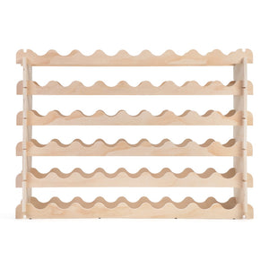 English Elm 54 Bottle Pine Modular Stackable Wine Rack Cellar Organizer for Bar or Kitchen W2181P362378