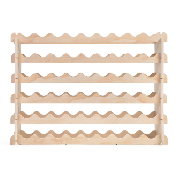 English Elm 54 Bottle Pine Modular Stackable Wine Rack Cellar Organizer for Bar or Kitchen W2181P362378