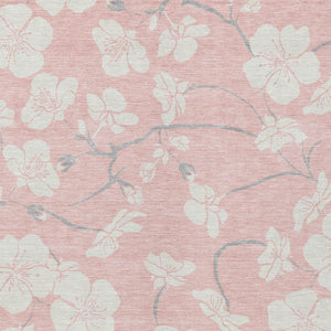 Homeroots 3' Stylish Floral Artichoke Green And Ivory Washable Area Rug For Indoor And Outdoor Spaces 3' X 5' Polyester 599904