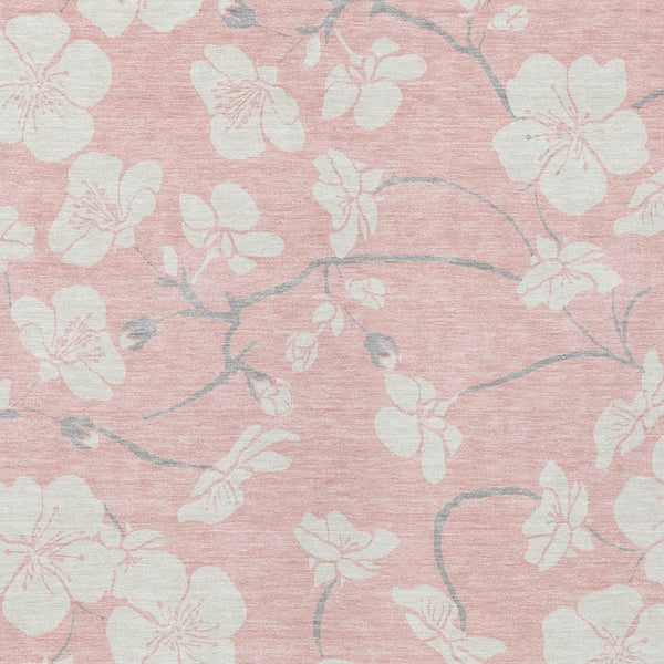 Homeroots 3' Stylish Floral Artichoke Green And Ivory Washable Area Rug For Indoor And Outdoor Spaces 8' X 10' Polyester 599907