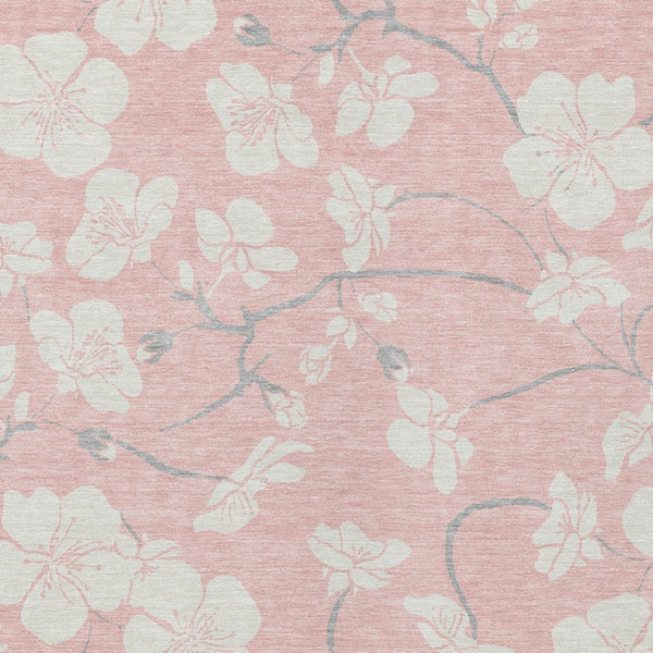 Homeroots 3' Stylish Floral Artichoke Green And Ivory Washable Area Rug For Indoor And Outdoor Spaces 9' X 12' Polyester 599908