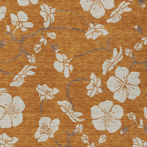 Homeroots 3' Stylish Floral Artichoke Green And Ivory Washable Area Rug For Indoor And Outdoor Spaces 8' X 10' Polyester 599913