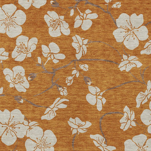 Homeroots 3' Stylish Floral Artichoke Green And Ivory Washable Area Rug For Indoor And Outdoor Spaces 10' X 14' Polyester 599915