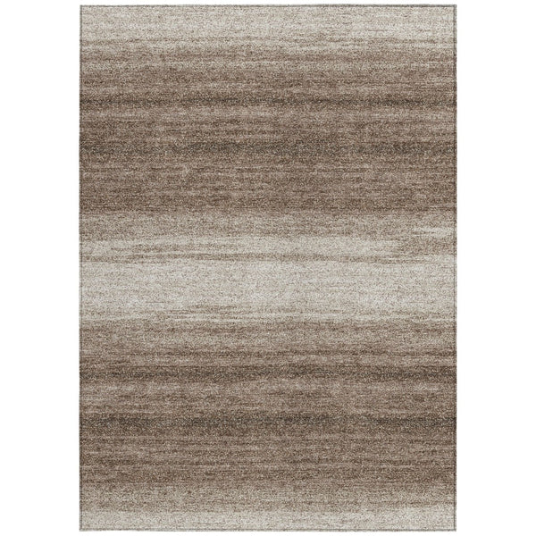 Homeroots 3' Brown And Beige Abstract Washable Area Rug For Indoor And Outdoor Use – Durable And Stylish 3' X 5' Polyester 599934