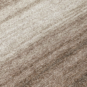 Homeroots 3' Brown And Beige Abstract Washable Area Rug For Indoor And Outdoor Use – Durable And Stylish 8' Round Polyester 599936