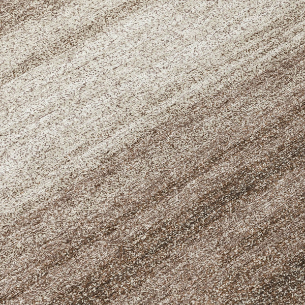 Homeroots 3' Brown And Beige Abstract Washable Area Rug For Indoor And Outdoor Use – Durable And Stylish 8' Round Polyester 599936