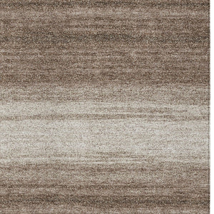 Homeroots 3' Brown And Beige Abstract Washable Area Rug For Indoor And Outdoor Use – Durable And Stylish 8' X 10' Polyester 599937
