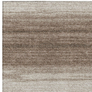 Homeroots 3' Brown And Beige Abstract Washable Area Rug For Indoor And Outdoor Use – Durable And Stylish 9' X 12' Polyester 599938
