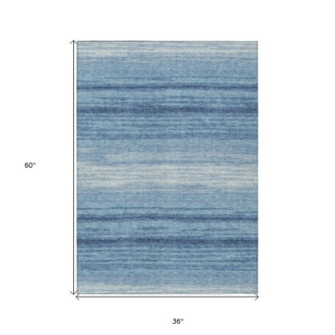 Homeroots 3' Brown And Beige Abstract Washable Area Rug For Indoor And Outdoor Use – Durable And Stylish 3' X 5' Polyester 599940