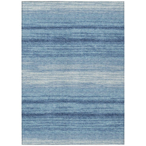 HomeRoots 5' Blue and Ivory Abstract Area Rug - Stylish, Washable, Durable for Indoor and Outdoor Spaces 5' X 8' 599941