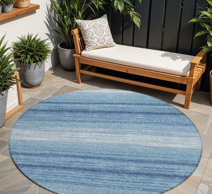 Homeroots 3' Brown And Beige Abstract Washable Area Rug For Indoor And Outdoor Use – Durable And Stylish 8' Round Polyester 599942